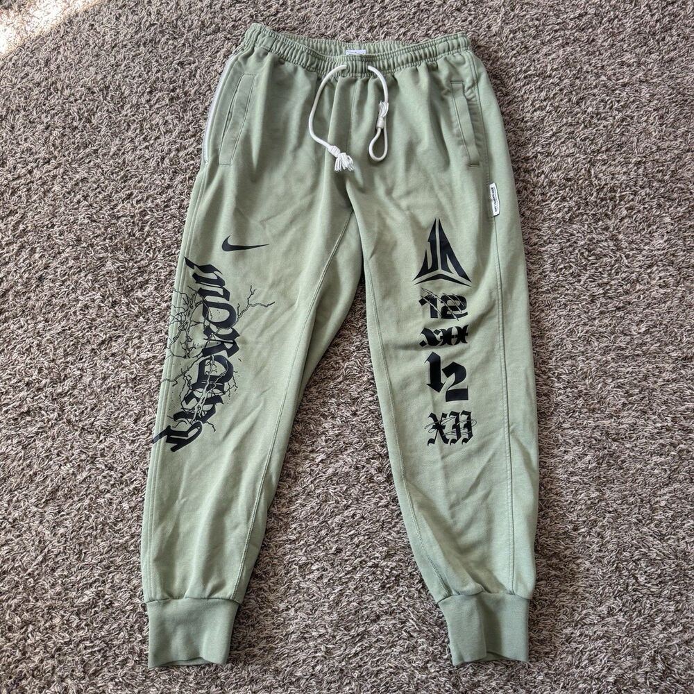 Nike Ja Morant Standard Issue Pants Mens L Green Joggers NBA Basketball FN2994